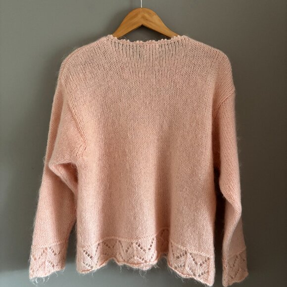 Vintage Fuzzy Pink Sweater - Picture 6 of 8